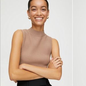 ARITZIA BABATON sculpt mockneck *WHITE*